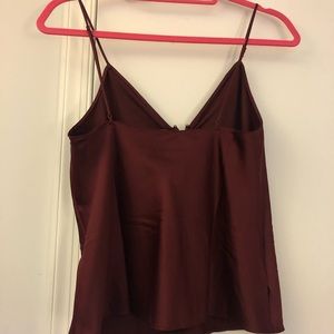 Satin strapless top